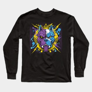 Pit Bull Pop Art Long Sleeve T-Shirt